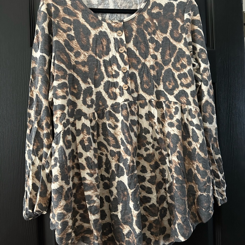 Leopard Print Women's Top